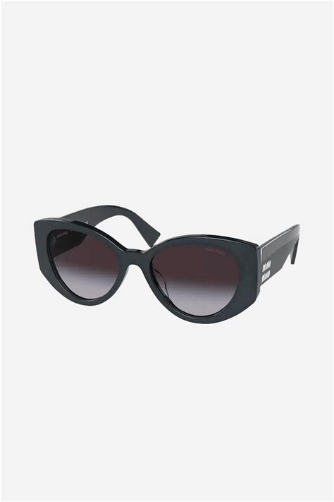 miu miu mu 03ws|Miu Miu MU 03WS 53 Dark Grey & Pink Opal Sunglasses.